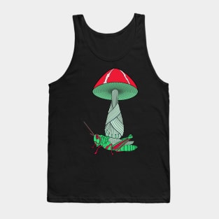 Mushroom and Grasshopper Tank Top